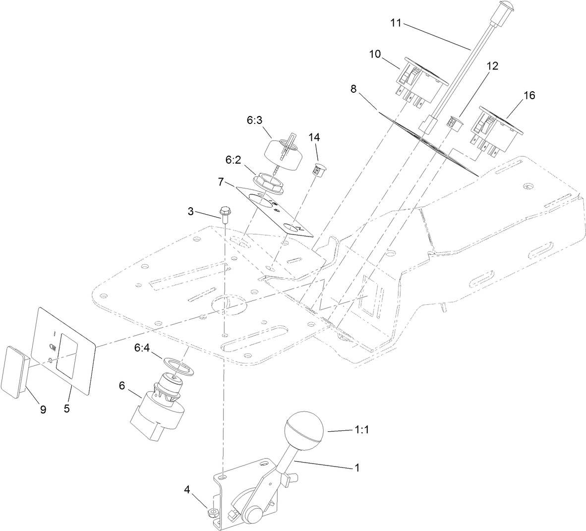 Ignition, Throttle and Choke Control Assembly