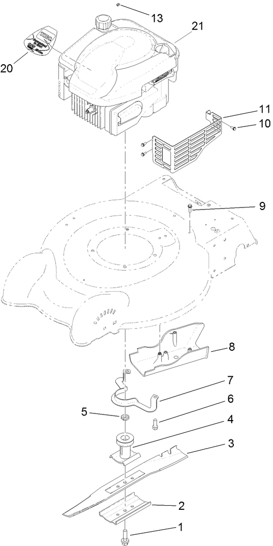 Engine and Blade Assembly