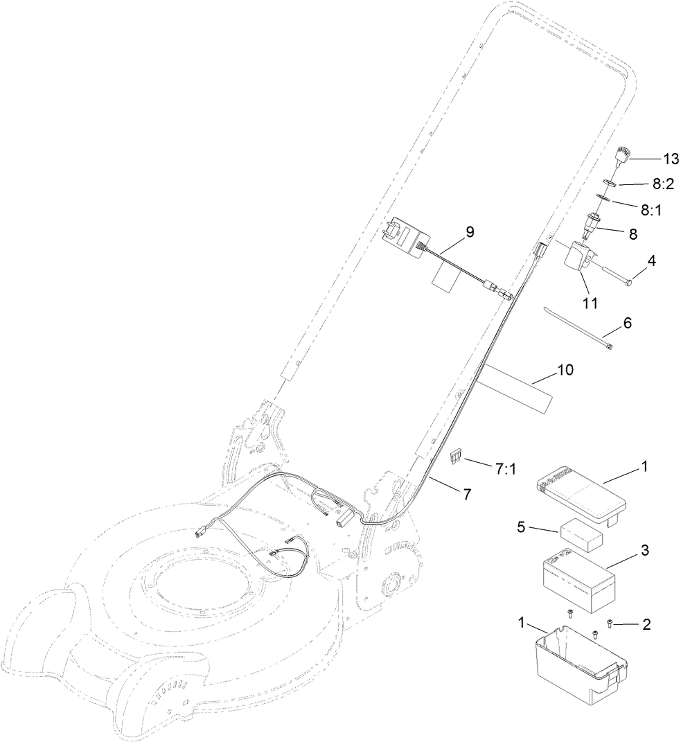 Battery and Electric Start Assembly