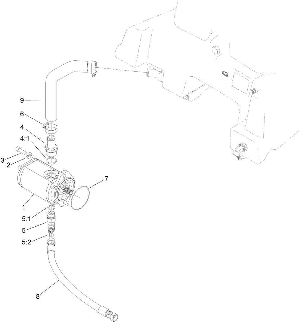 Hydraulic Mow  Gear Pump Assembly