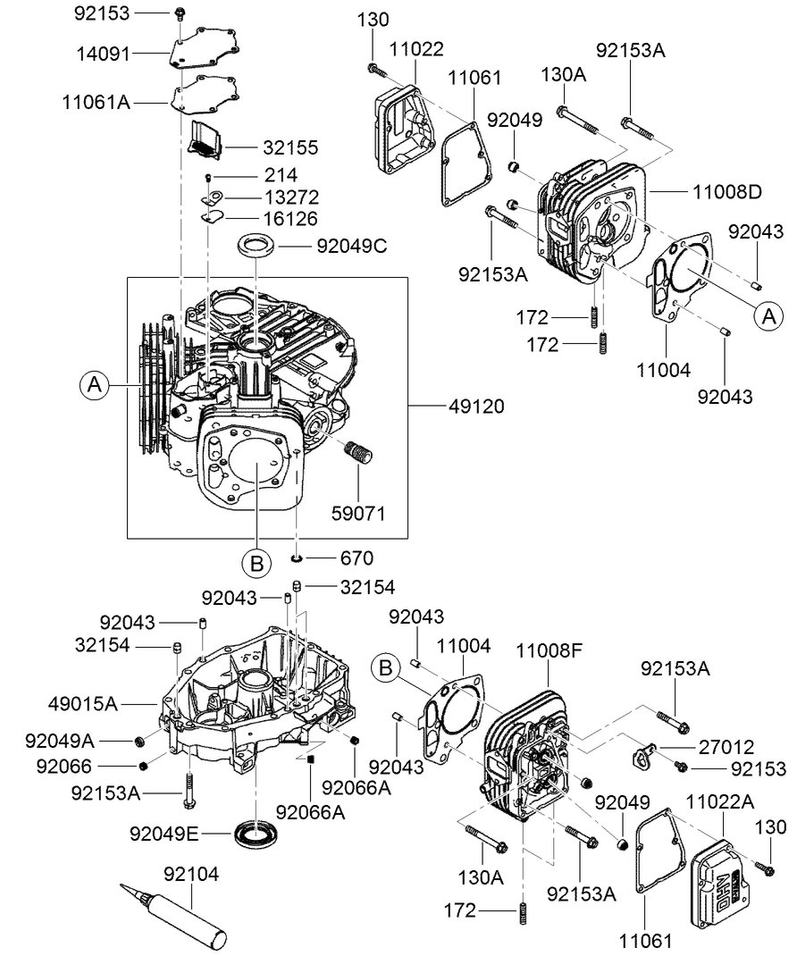 Cylinder and Crankcase Assembly
