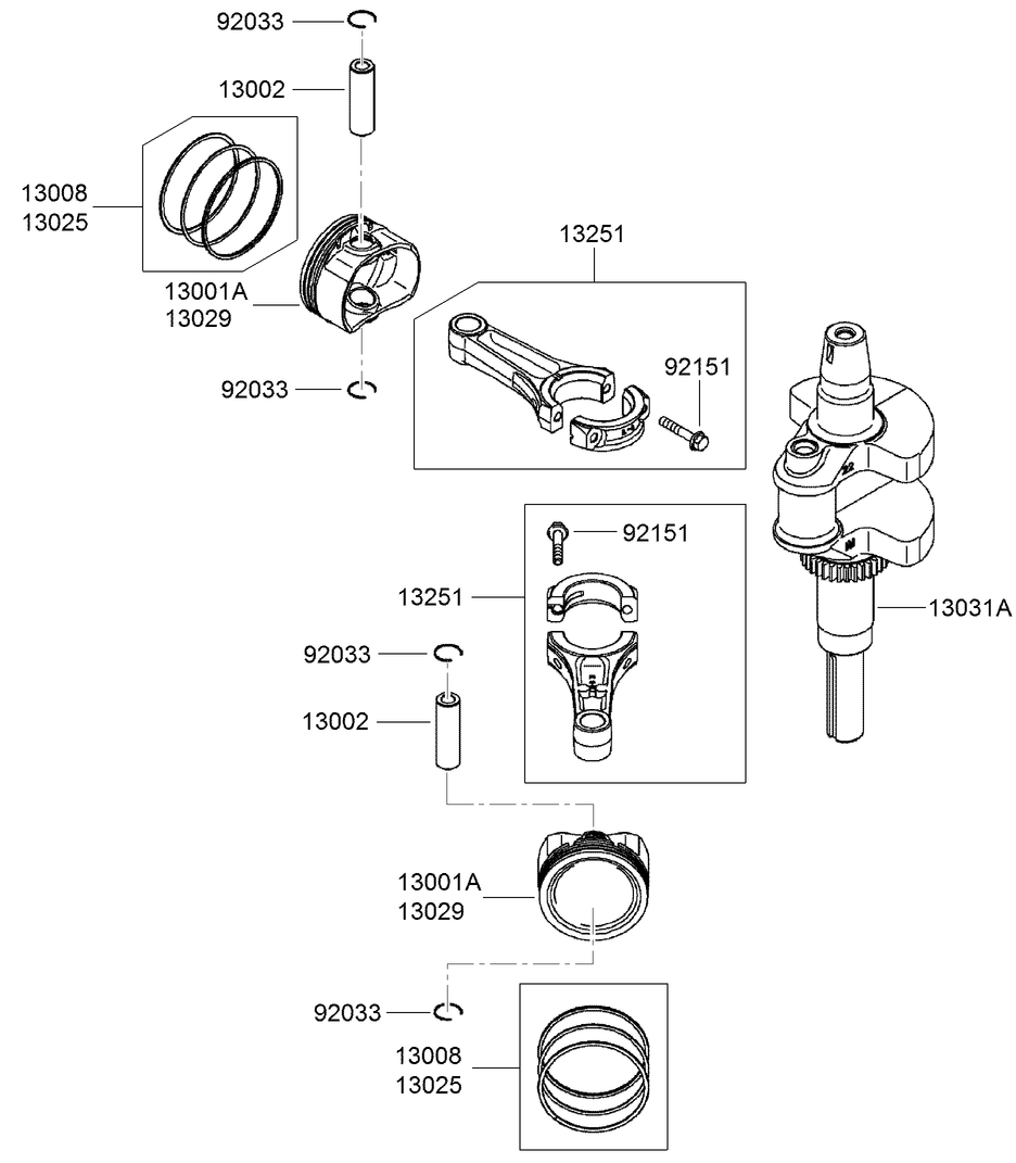 Piston and Crankshaft Assembly