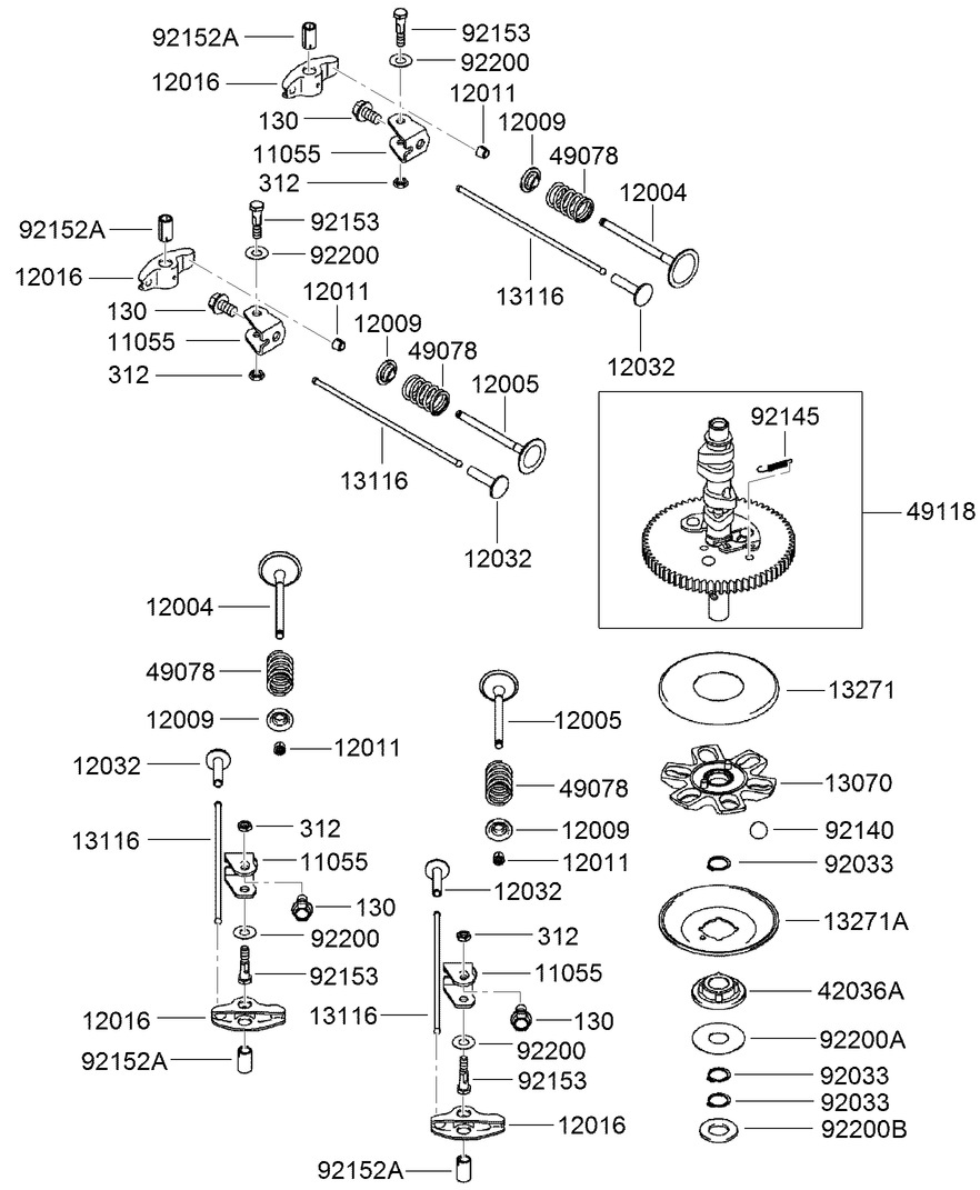 Valve and Camshaft Assembly