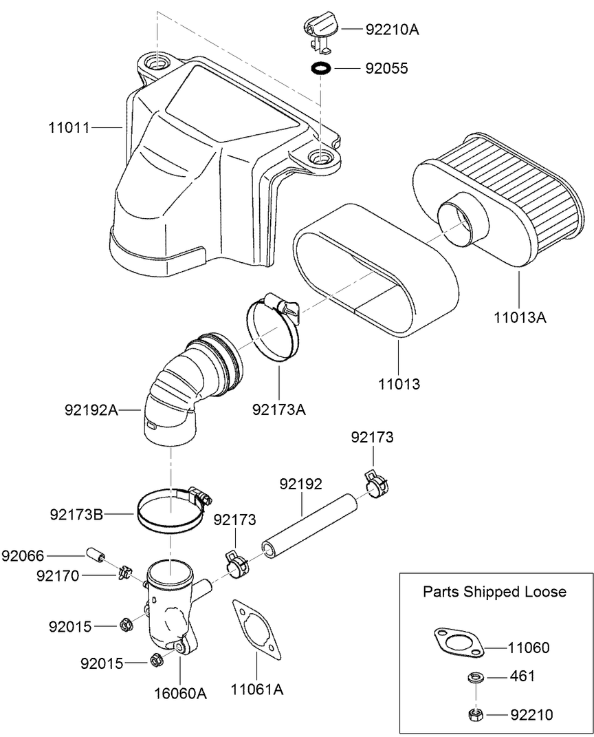 Air Filter and Muffler Assembly