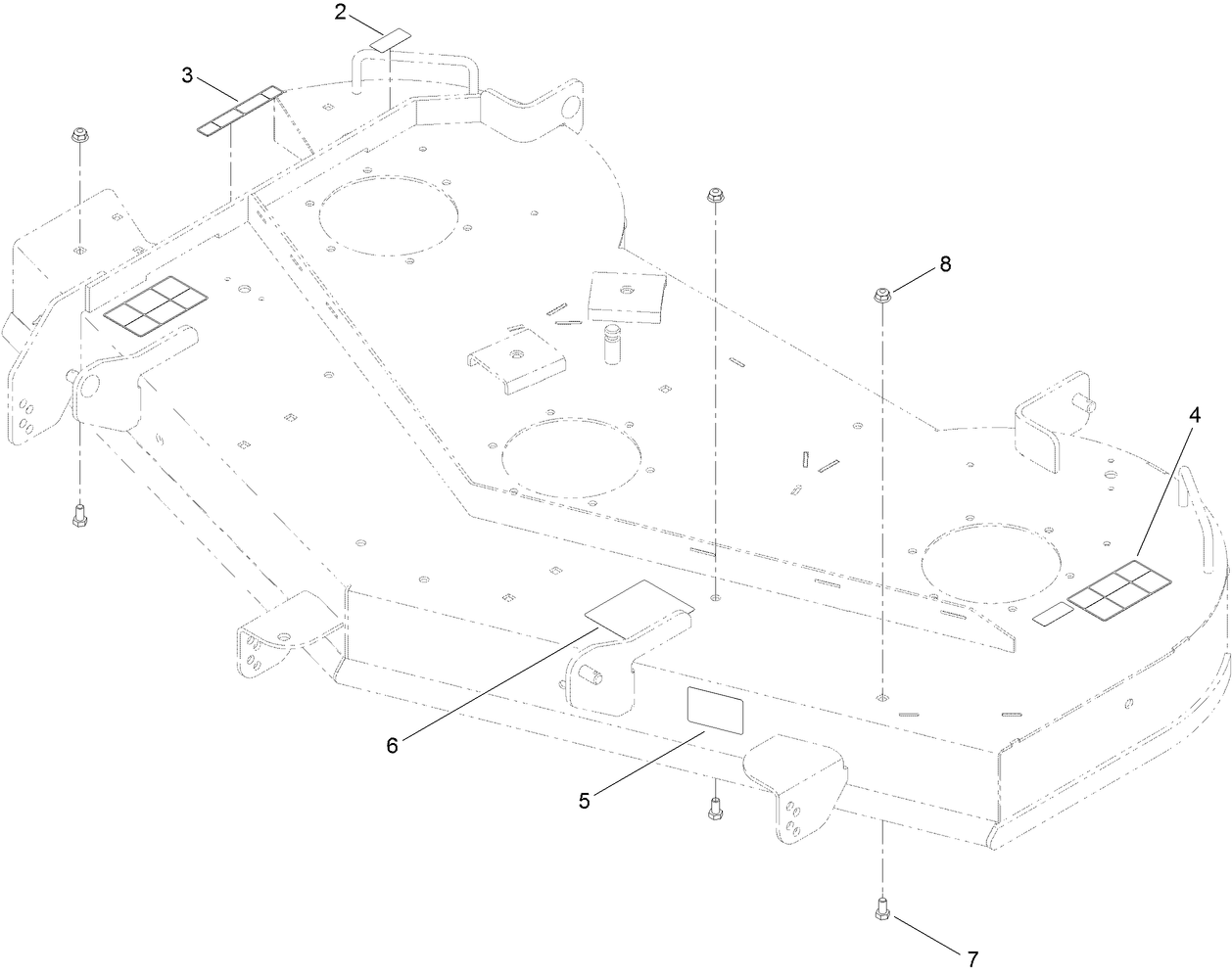 54 Inch Deck and Decal Assembly No. 120-7117