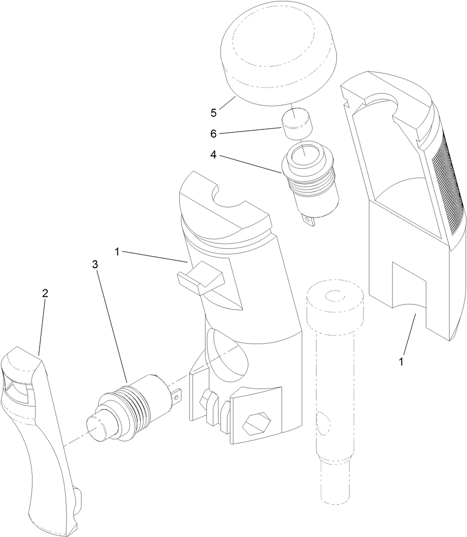 Two-Button Handle Grip Assembly No. 119-4587