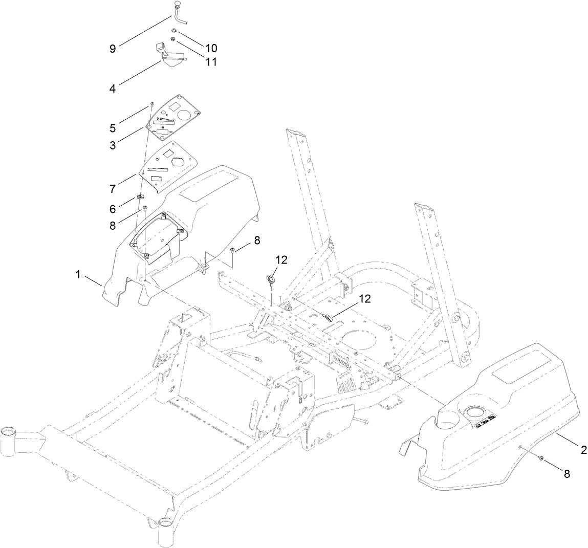 Control Panel and Body Styling Pod Assembly