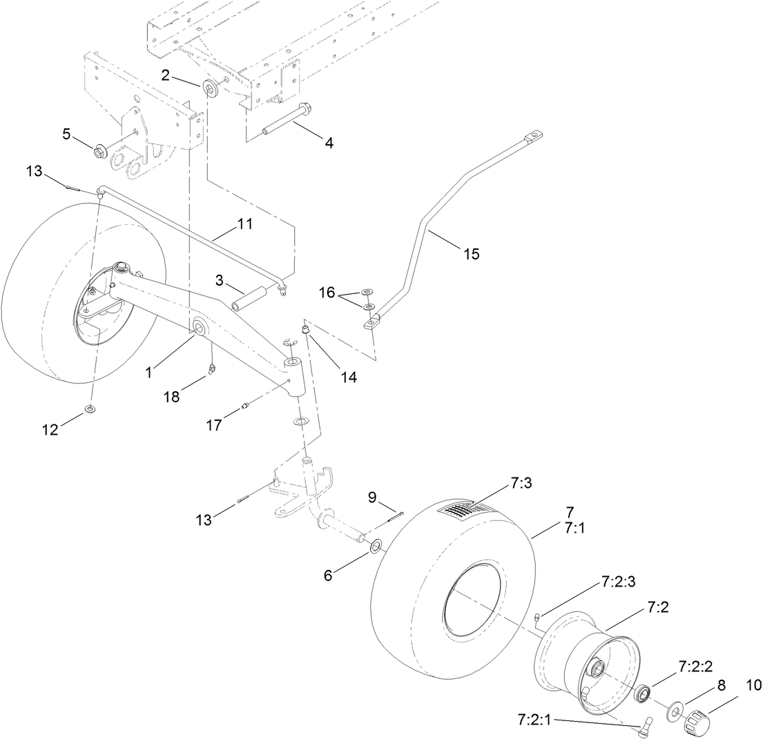 Front Wheel and Axle Assembly