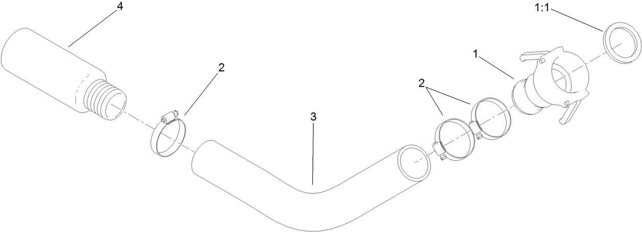 Lower Hose Assembly No. 114-4377