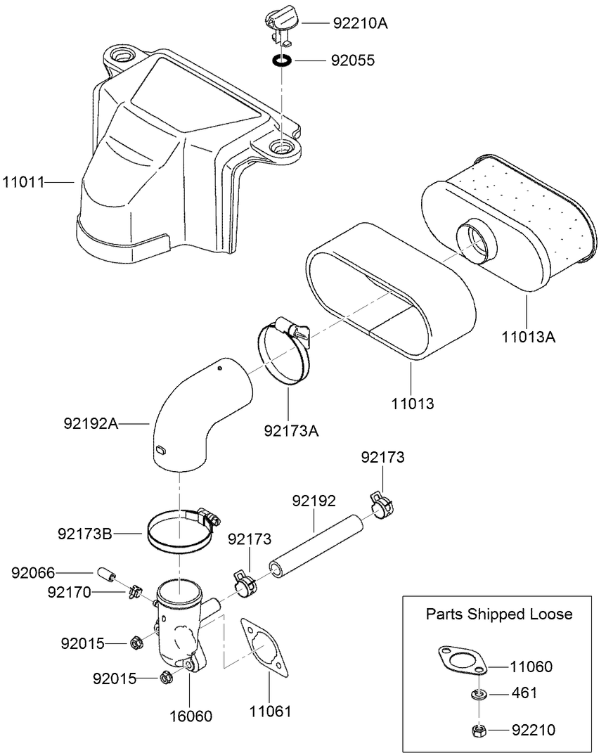 Air Filter and Muffler Assembly