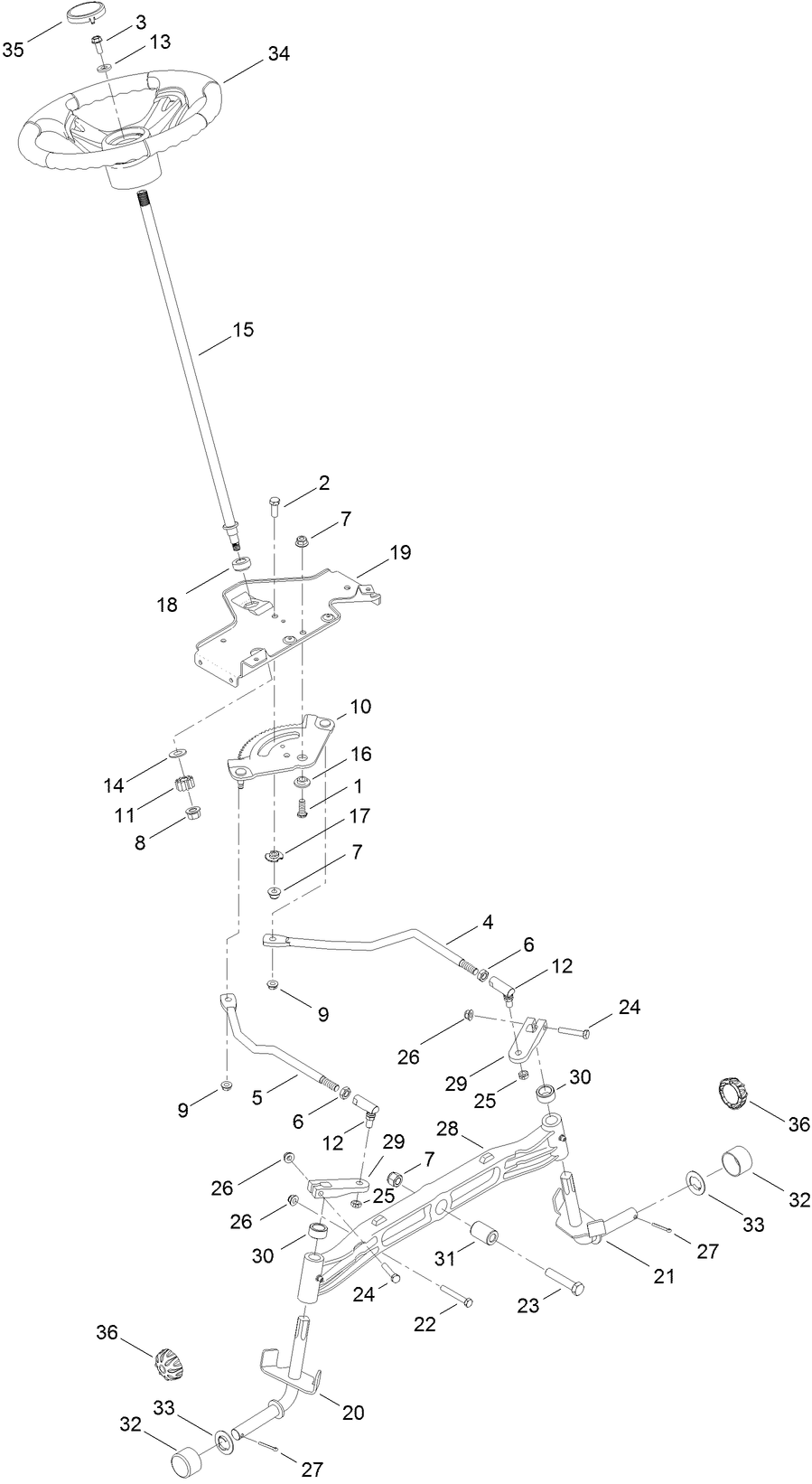 Steering and Front Axle Assembly