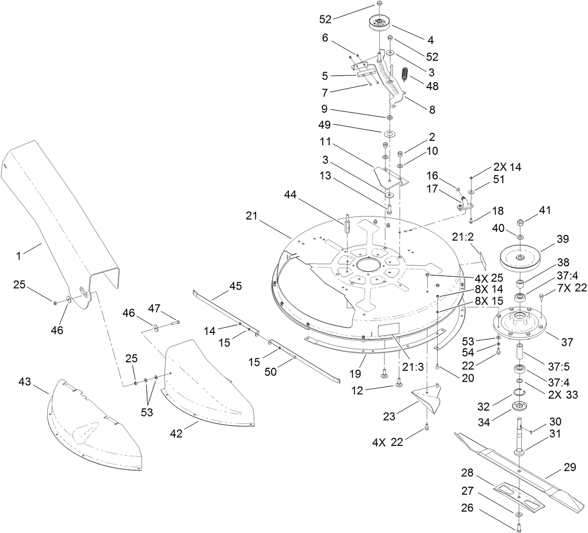 Deck and Spindle Assembly