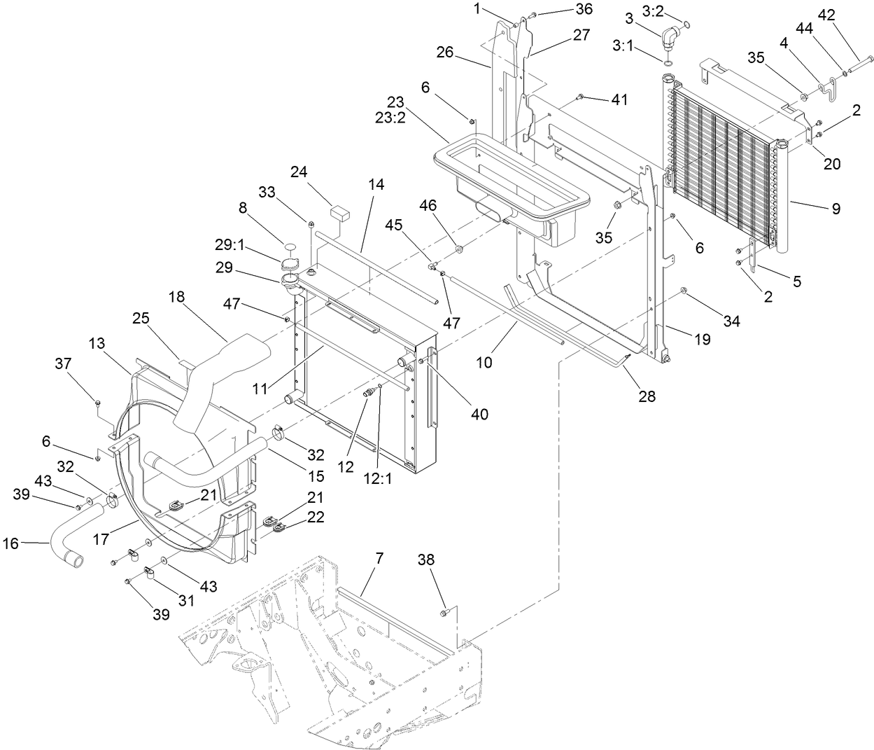 Radiator and Hydraulic Cooler Assembly