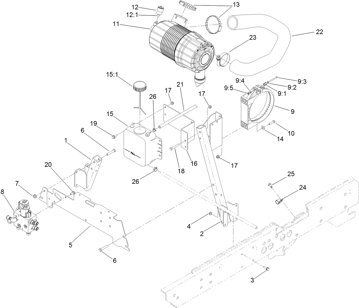 Air Cleaner and Fan Manifold Assembly