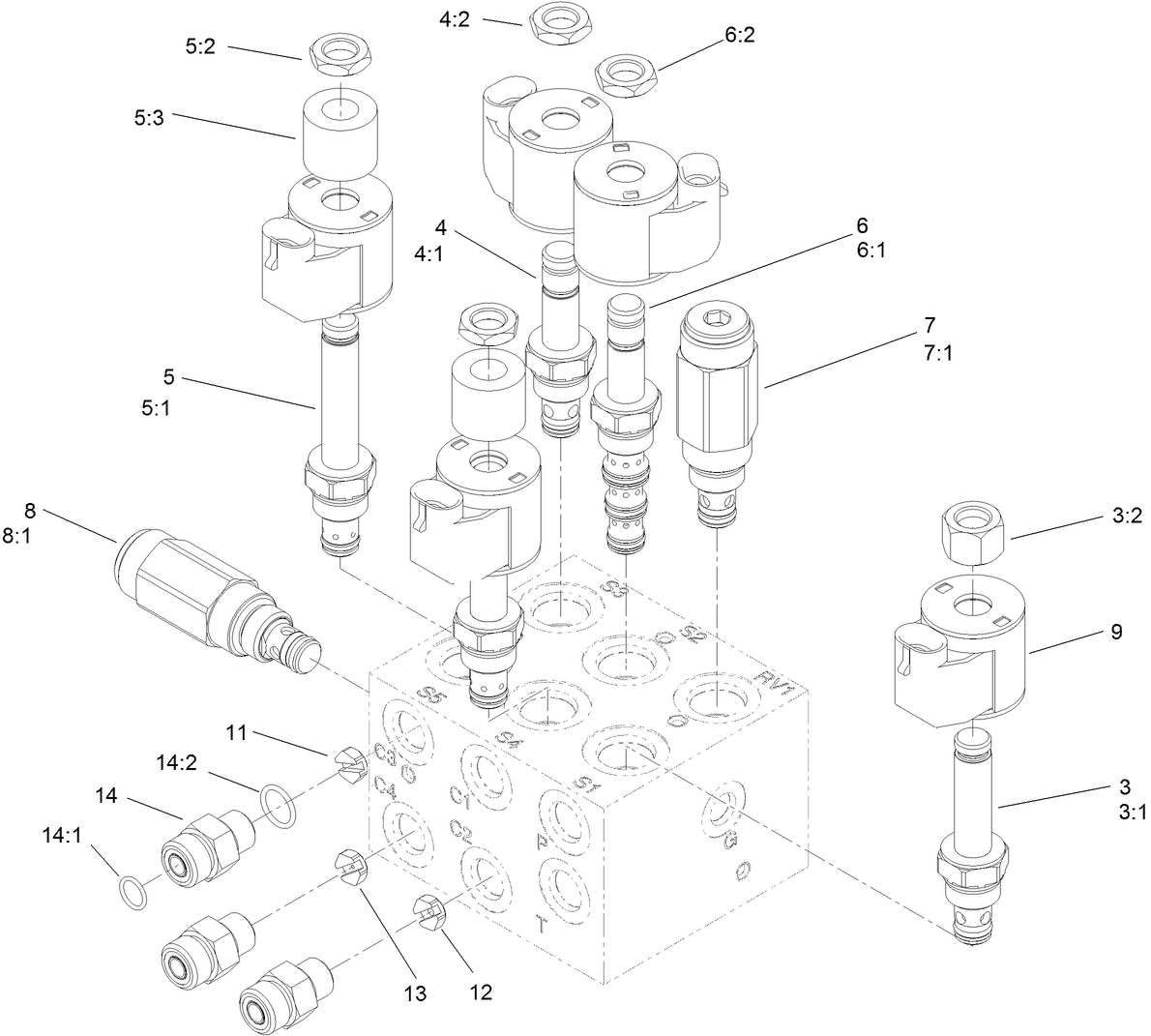 5 Plex Lift Manifold Assembly