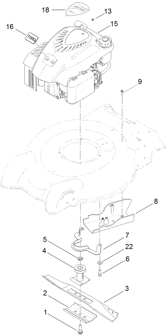 Engine and Blade Assembly