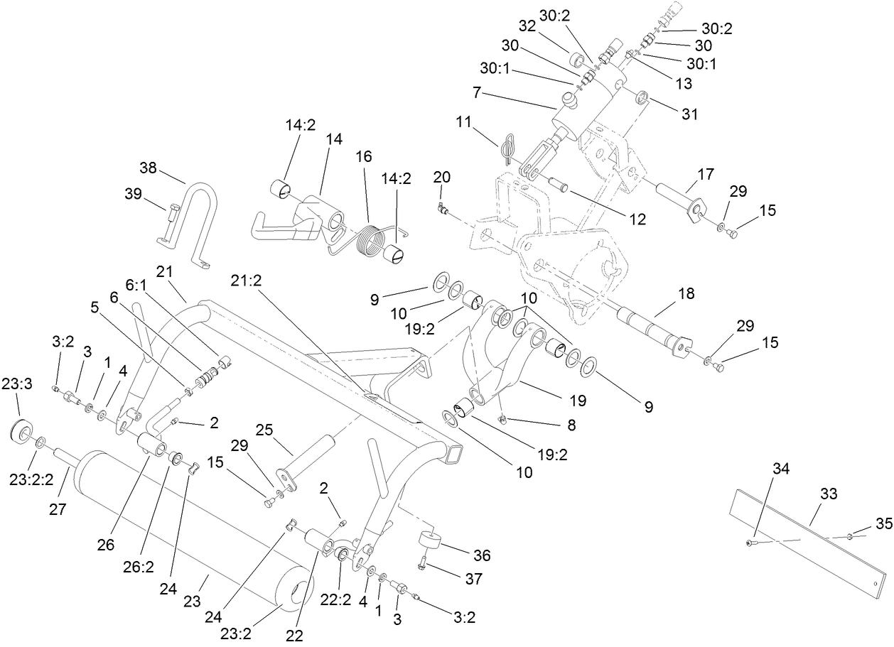 Left Hand Pull Frame Assembly