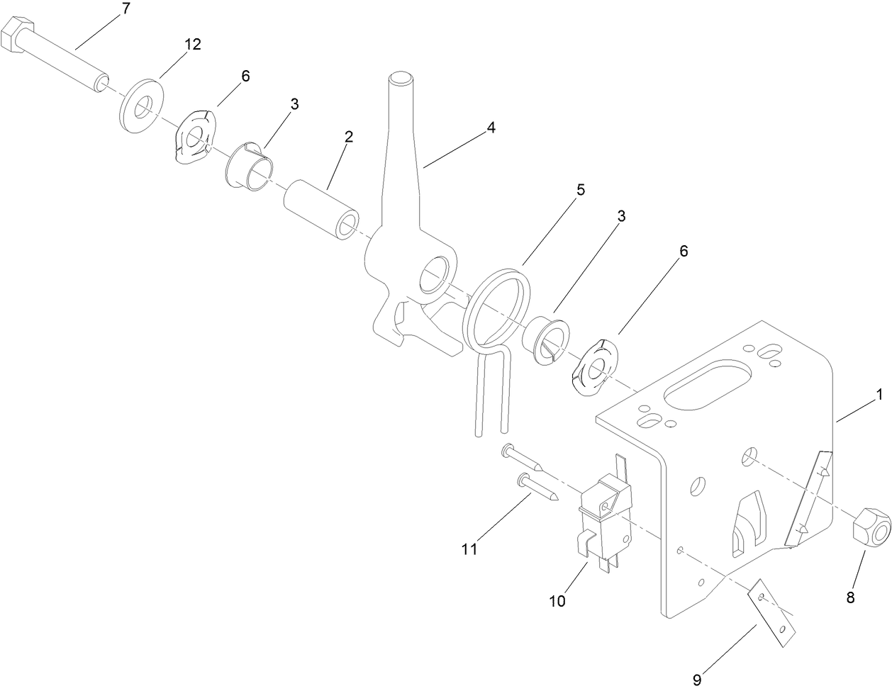 Joystick Bracket Assembly No. 120-5280
