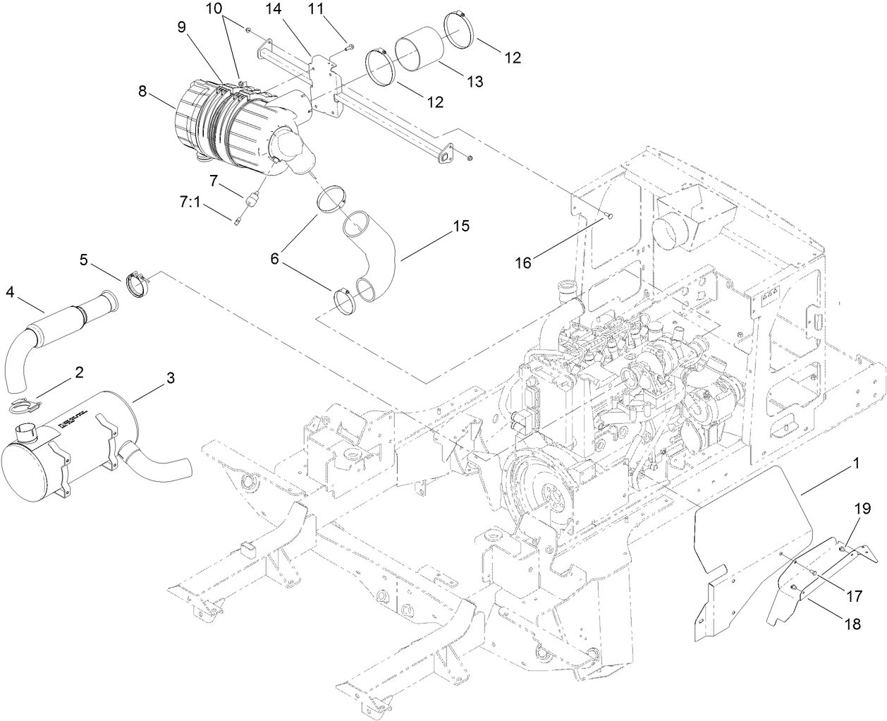 Air Cleaner and Muffler Assembly