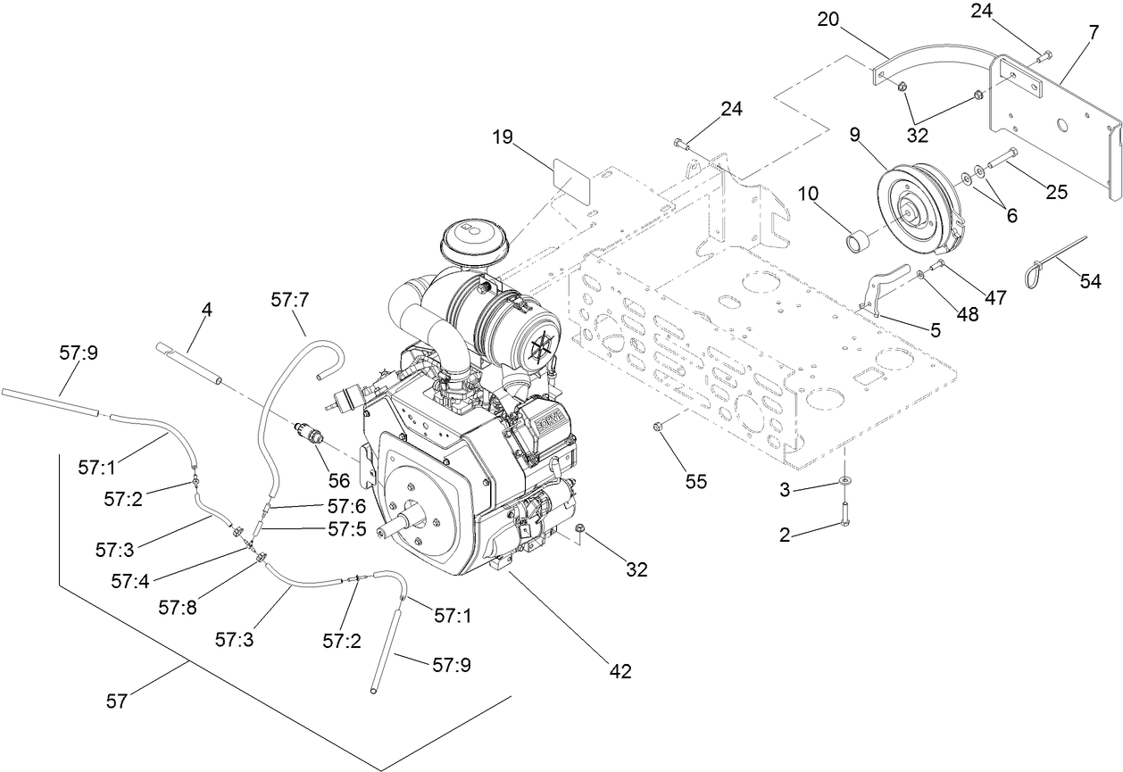 Engine and Clutch Assembly
