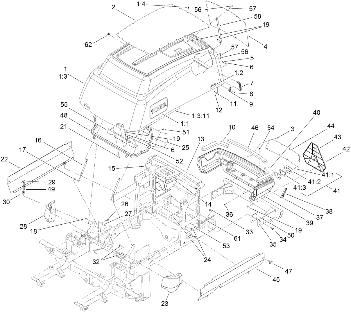Hood and Bumper Assembly