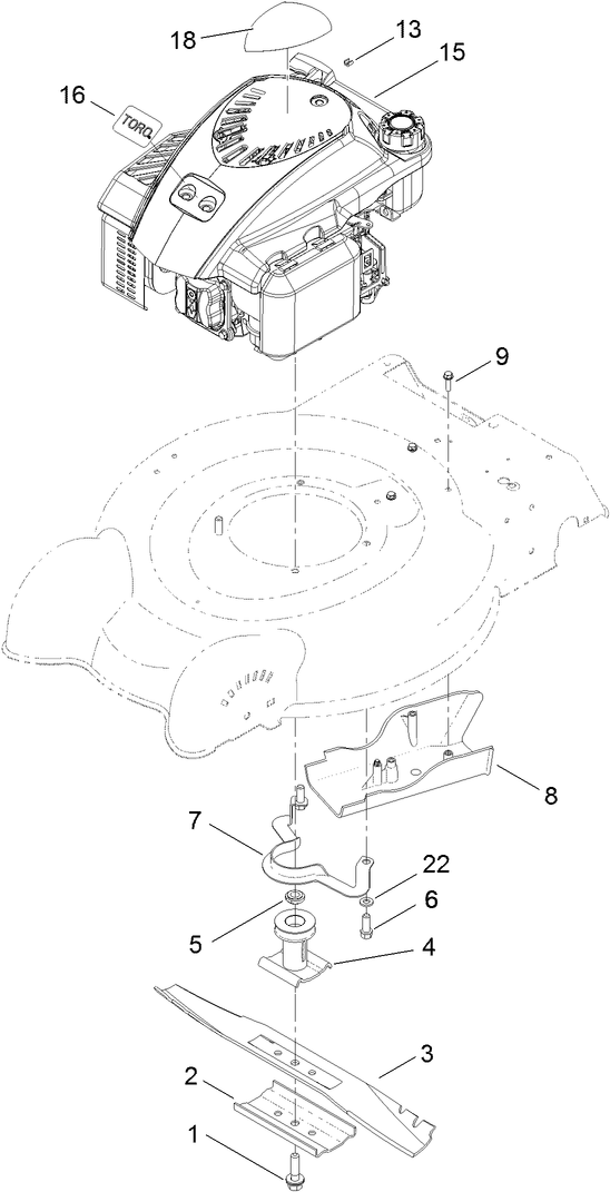 Engine and Blade Assembly