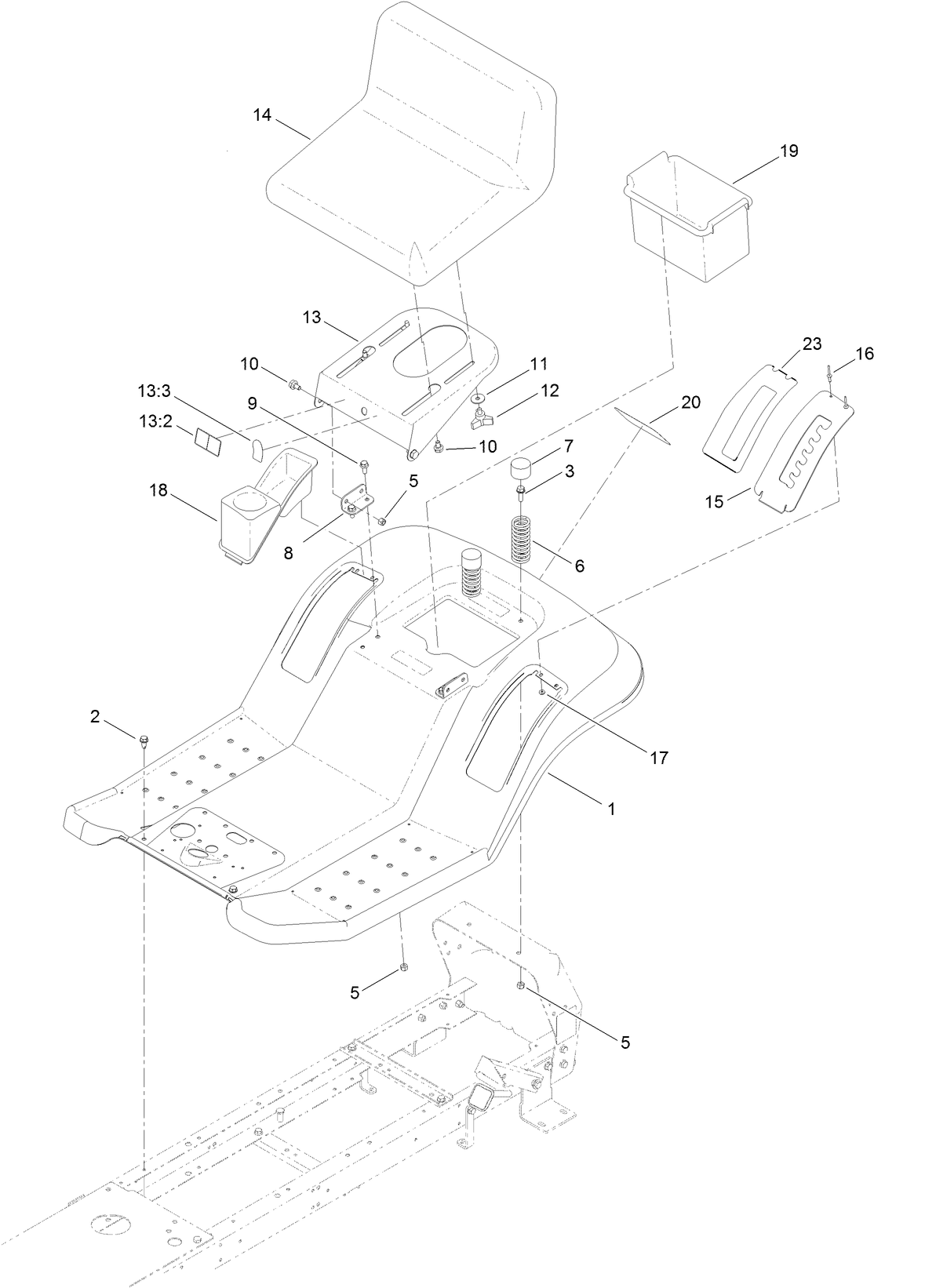Rear Body and Seat Assembly
