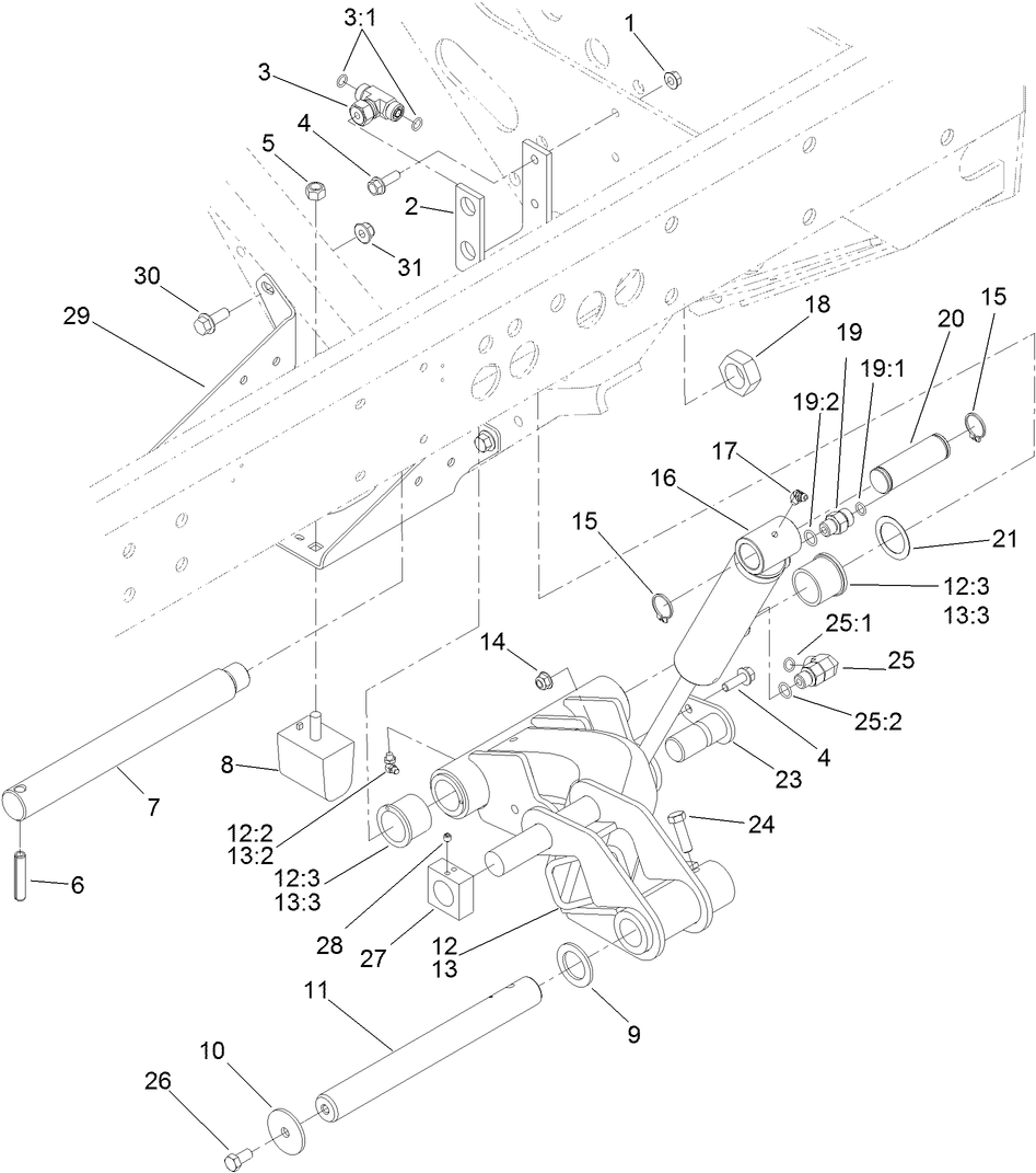 No. 2 and 3 Lift Arm Assembly