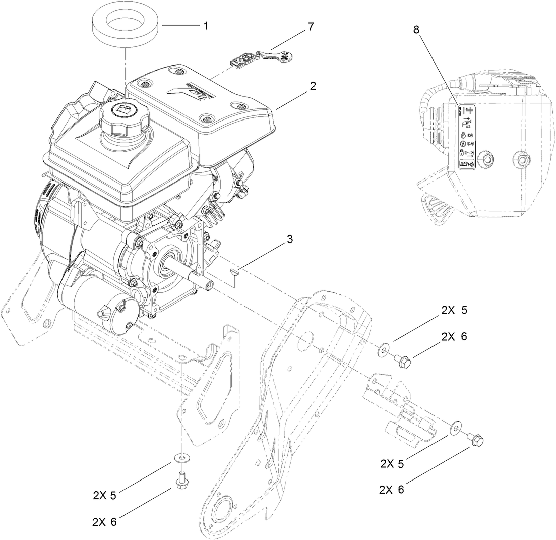 Engine and Mounting Assembly