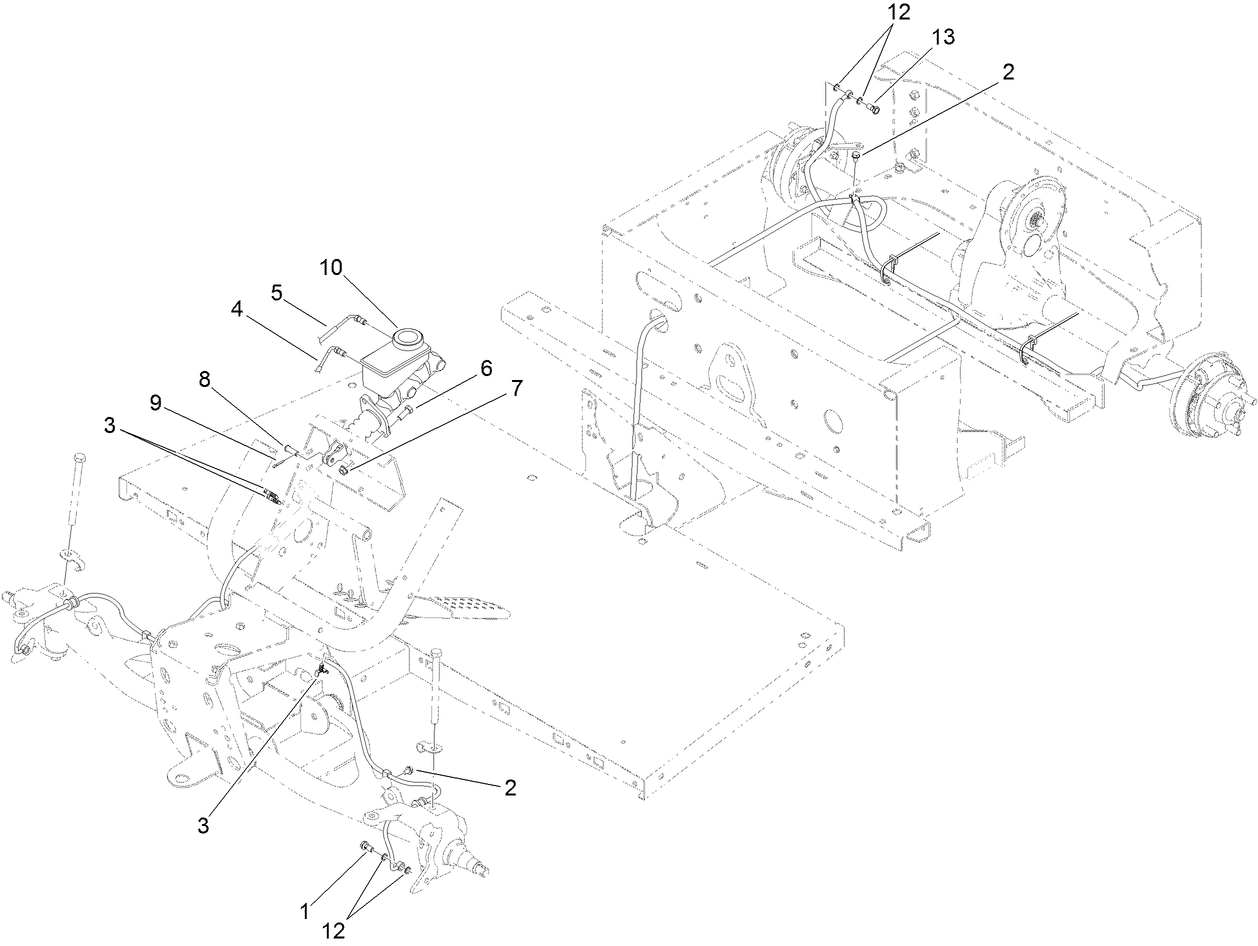 Master Cylinder and Brake Line Assembly