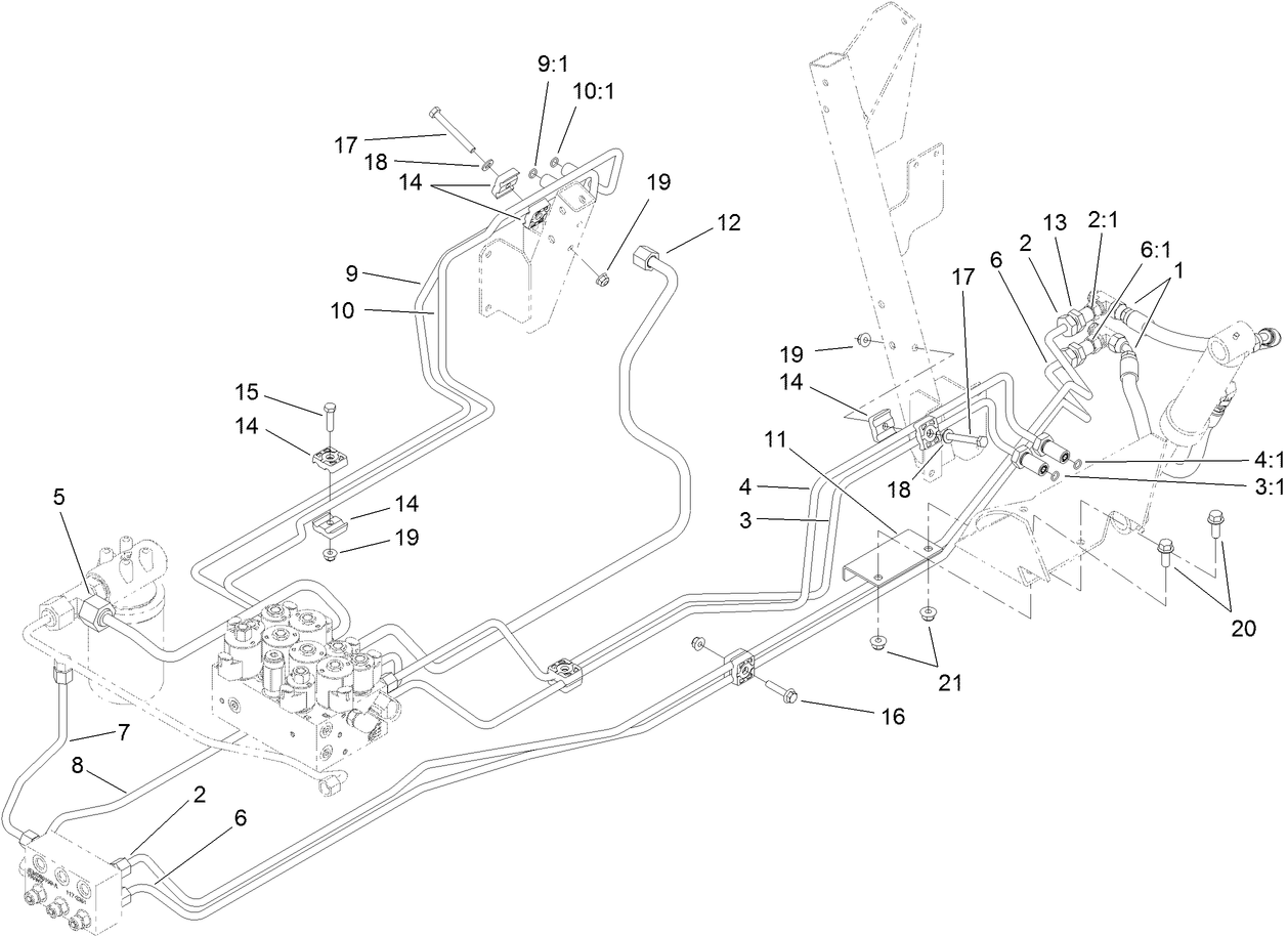 Lift Cylinder Line Assembly