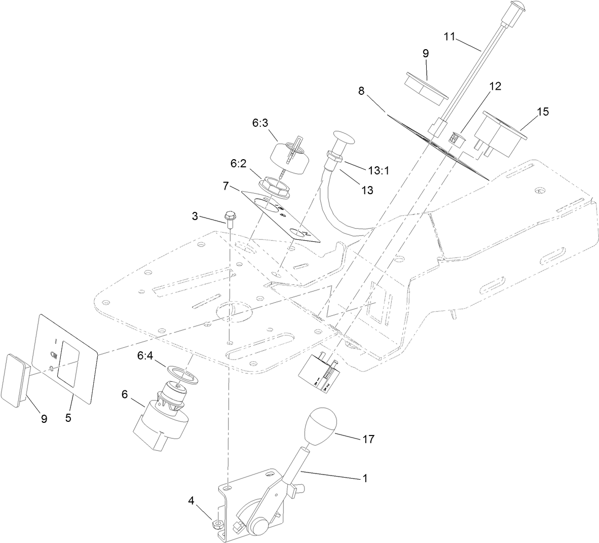 Ignition, Throttle and Choke Control Assembly