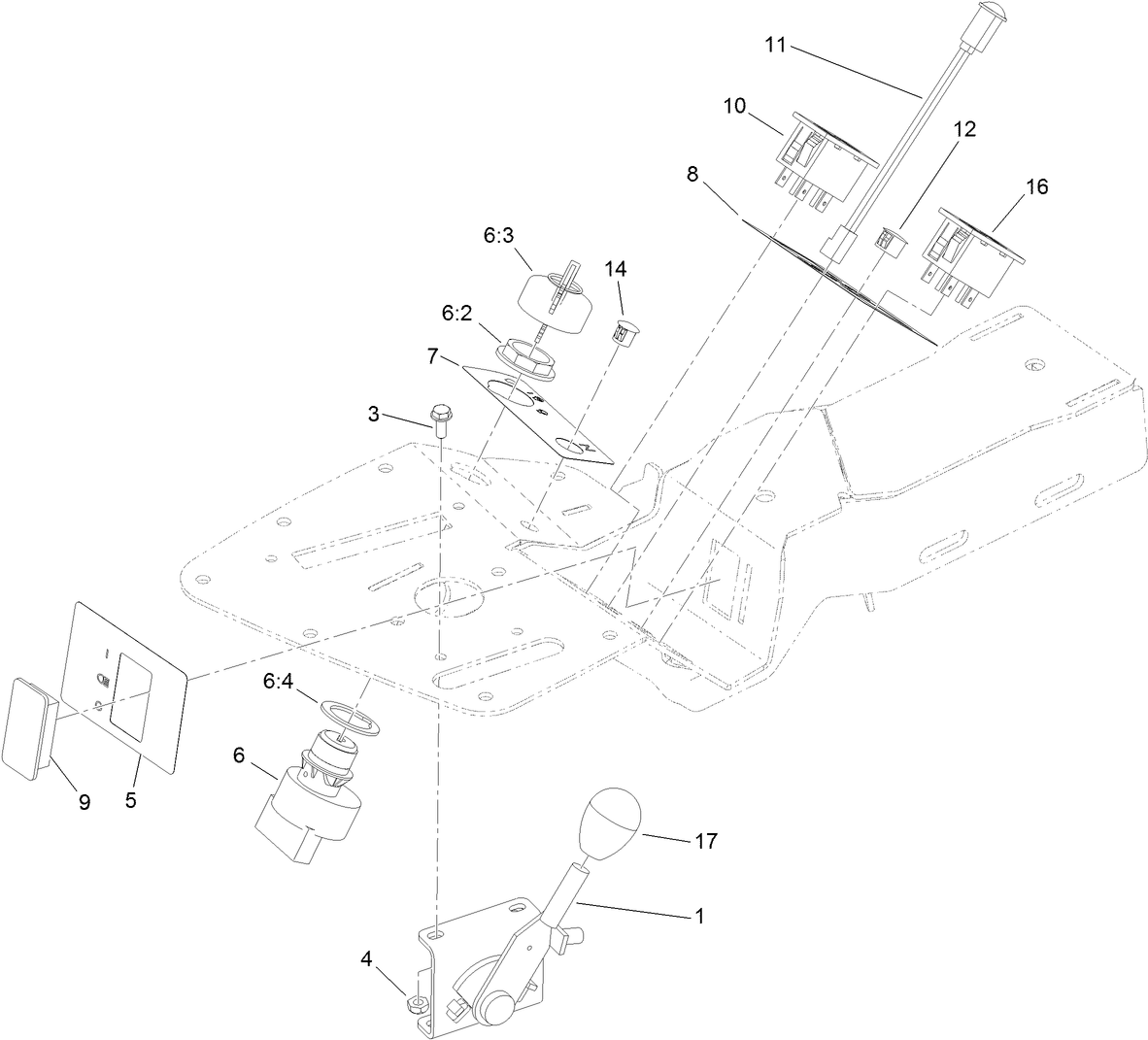 Ignition, Throttle and Choke Control Assembly