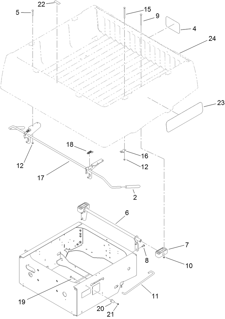 Cargo Bed and Tailgate Installation Assembly