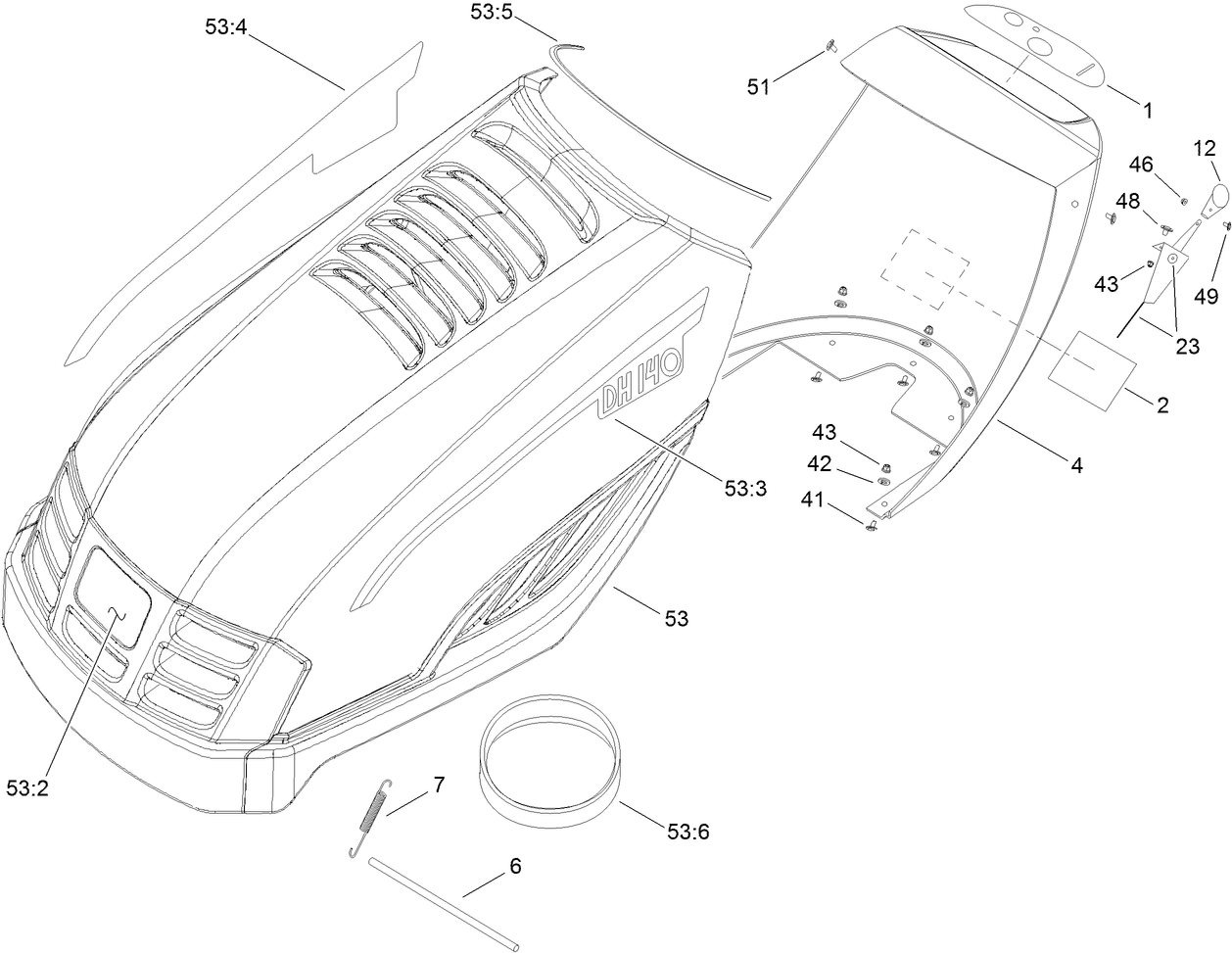 Hood and Control Panel Assembly
