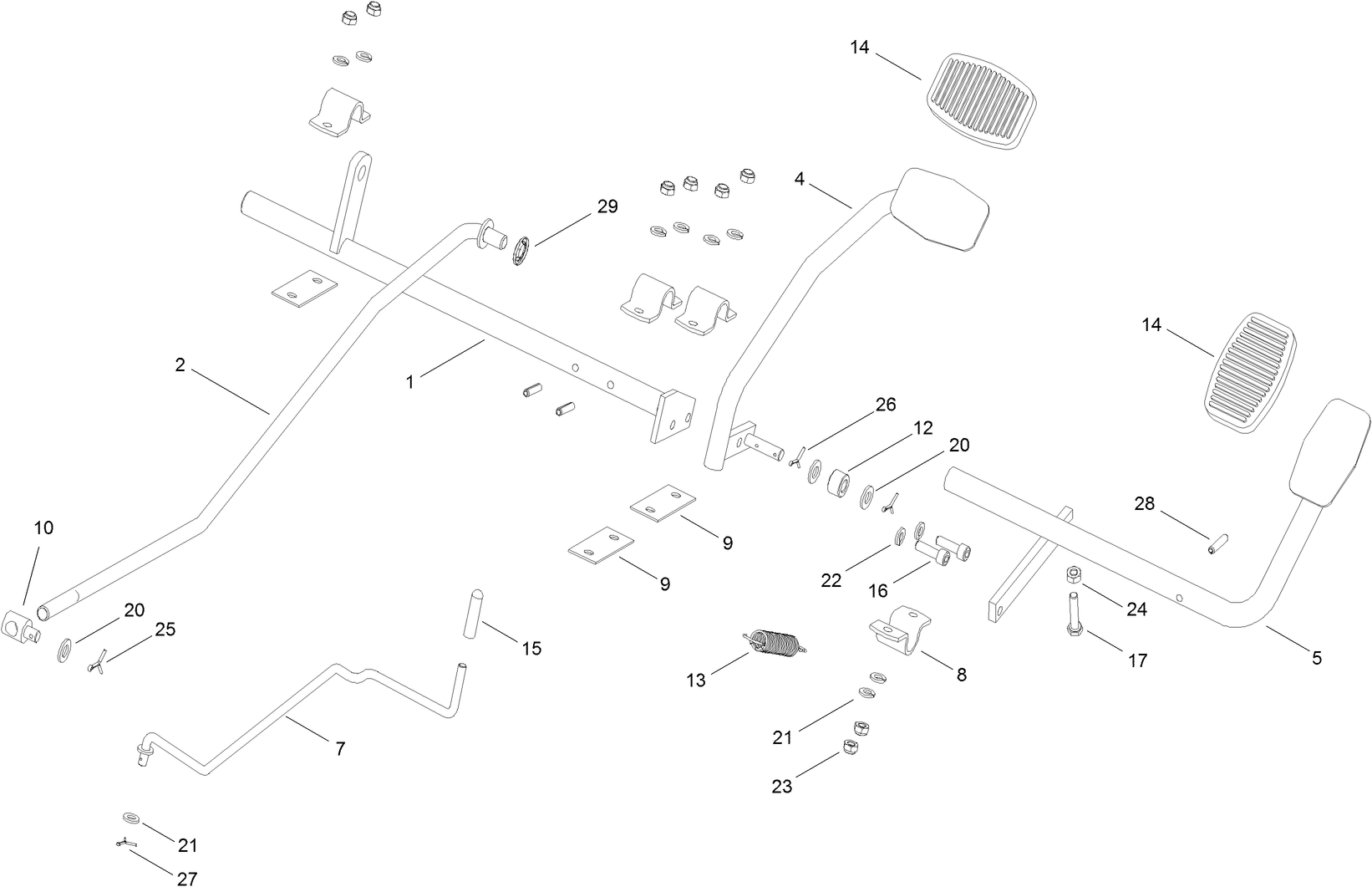 Operation - Travel Pedal Assembly