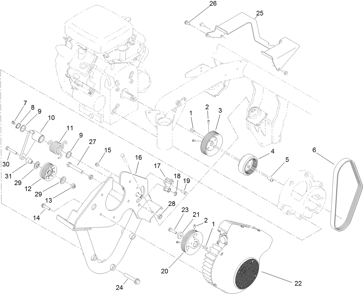 Generator and Engine Frame Assembly