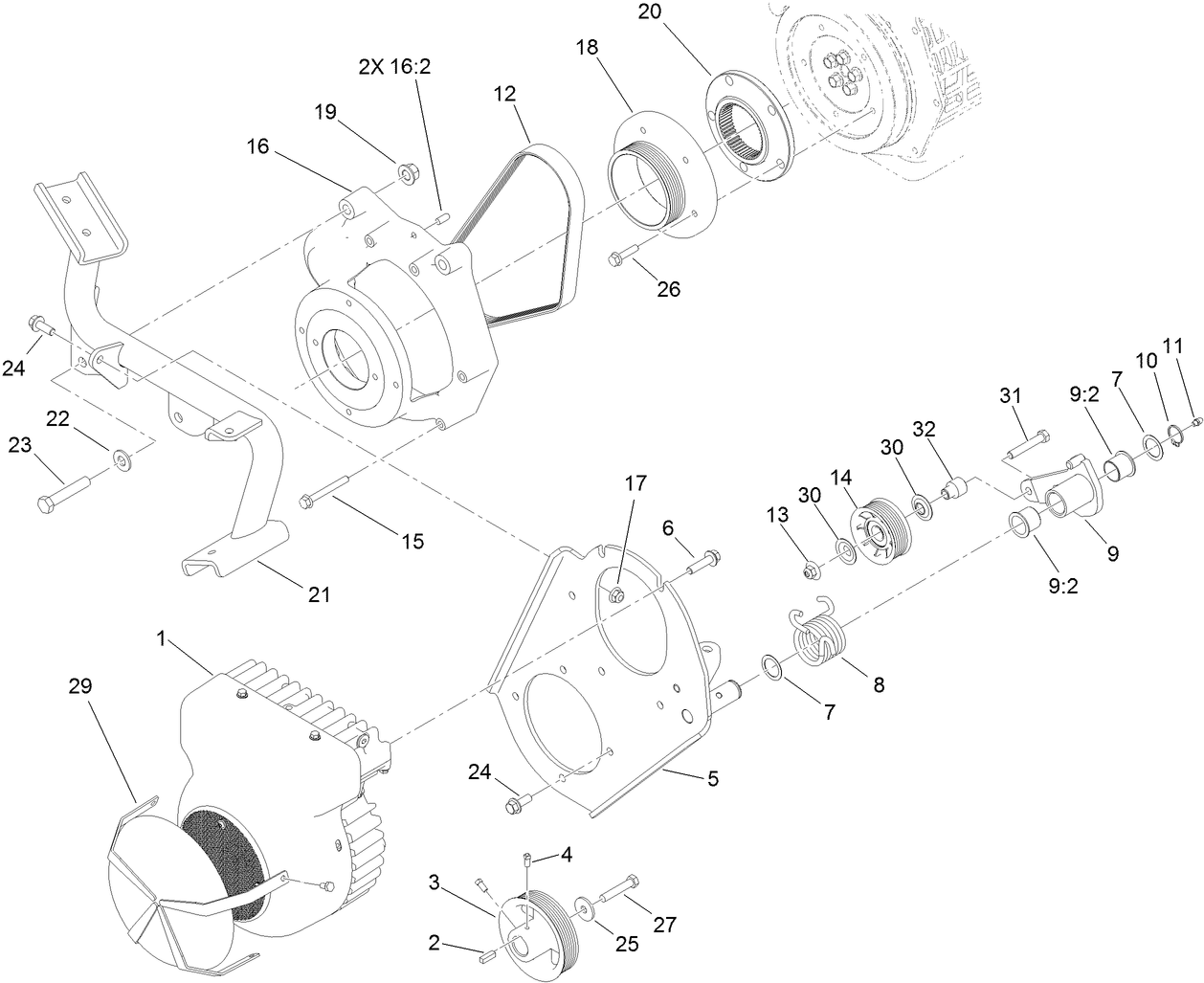 Generator and Engine Frame Assembly