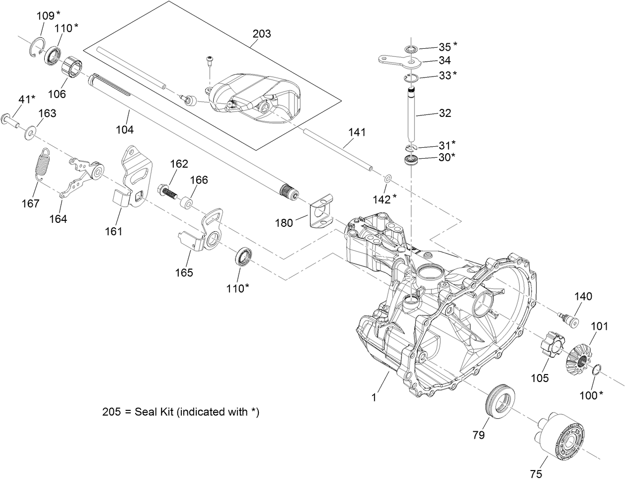 Main Housing Transmission Assembly No. 121-0999
