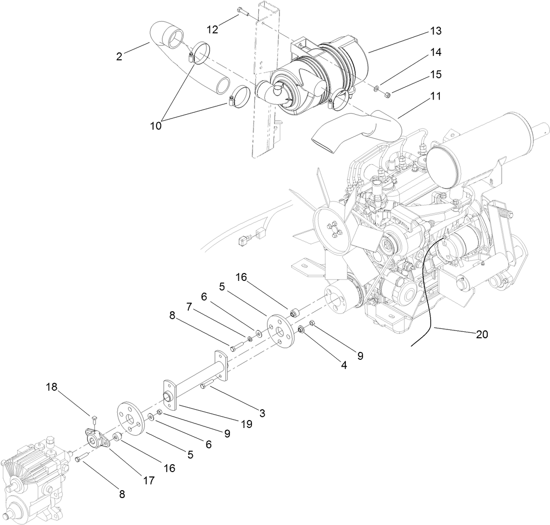 Air Cleaner and Drive Coupling Assembly