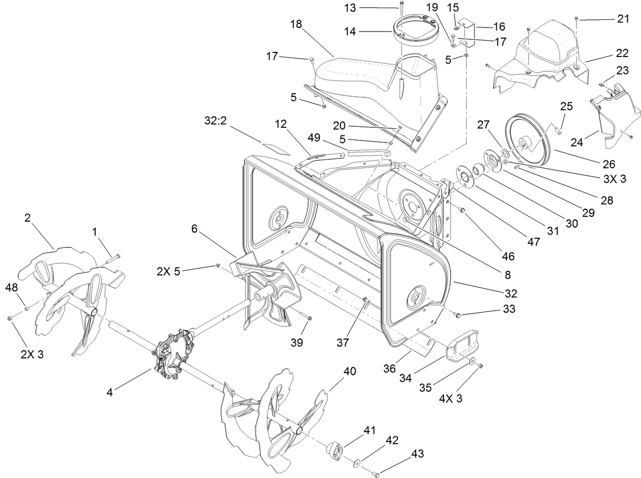 Auger and Housing Assembly