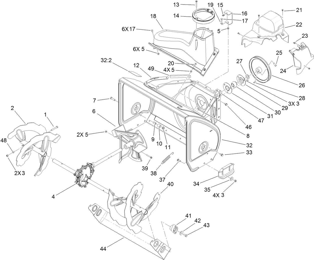Auger and Housing Assembly