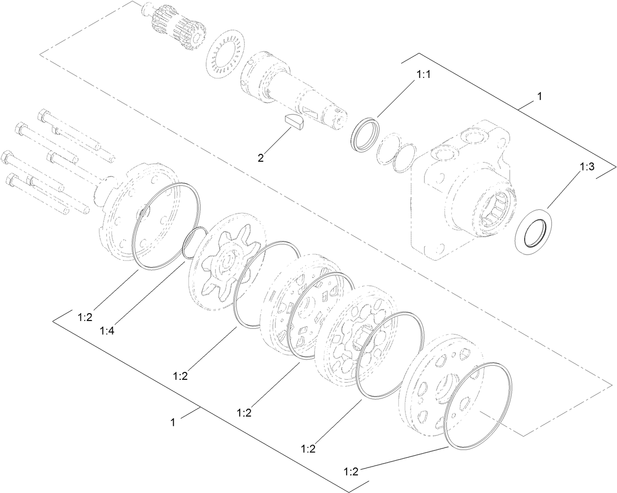 LH Hydraulic Wheel Motor Assembly No. 112-0237