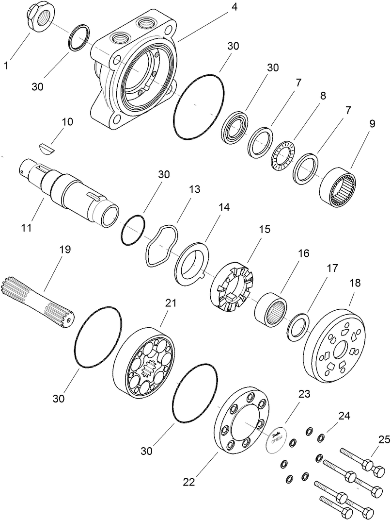 (CCW) Hydraulic Motor Assembly No. 106-8808