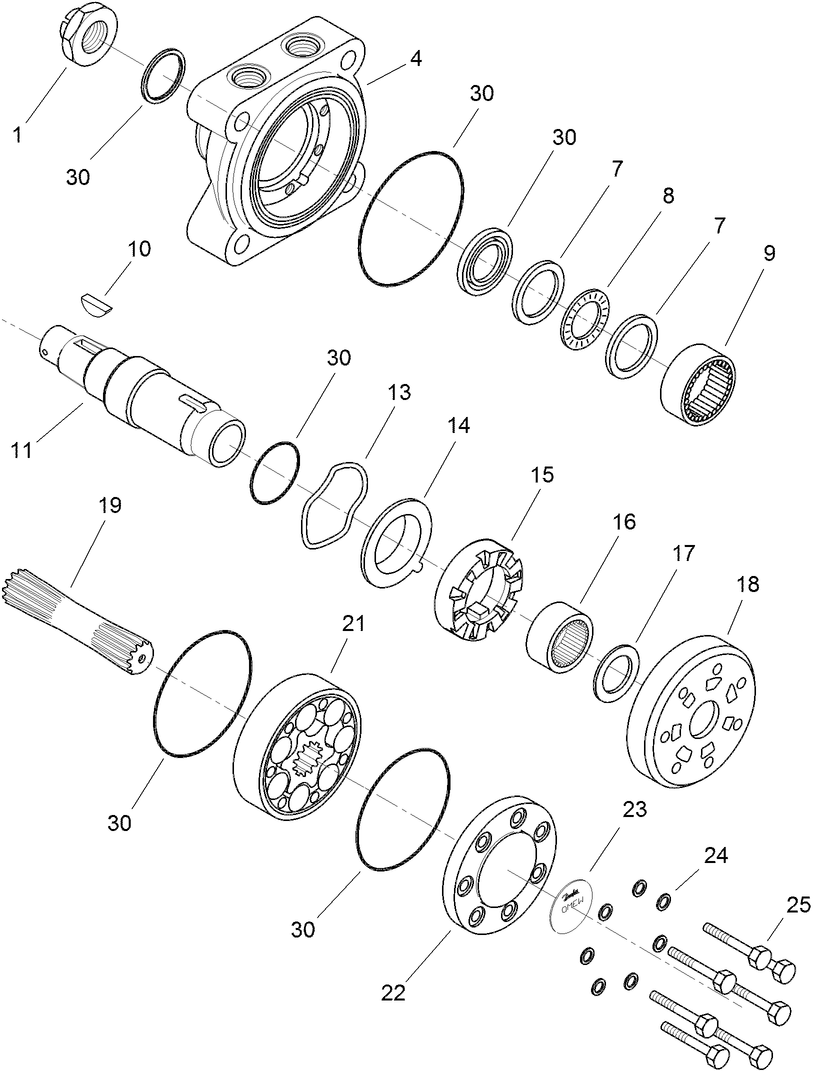 (CW) Hydraulic Motor Assembly No. 106-8807