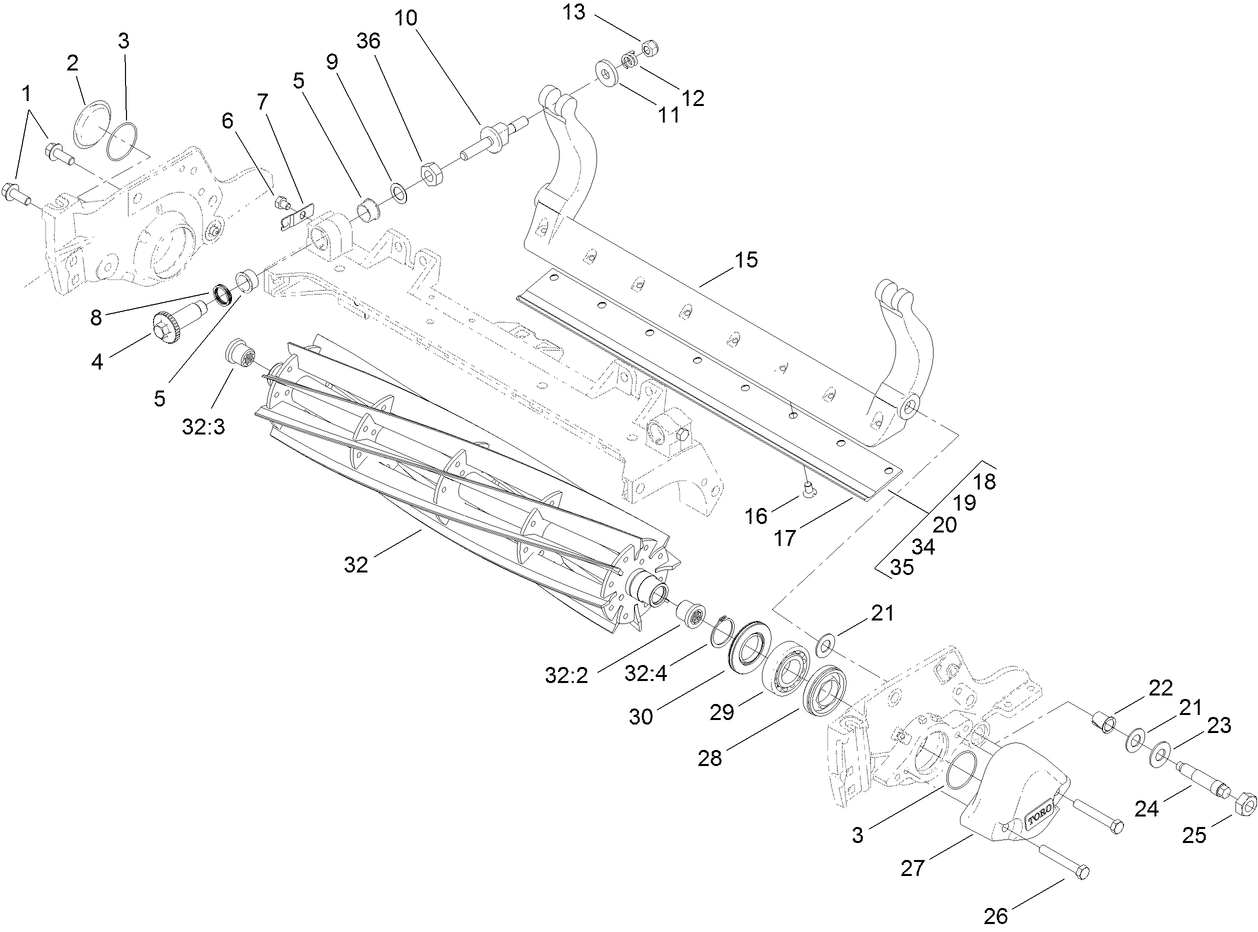 Reel and Bedbar Assembly