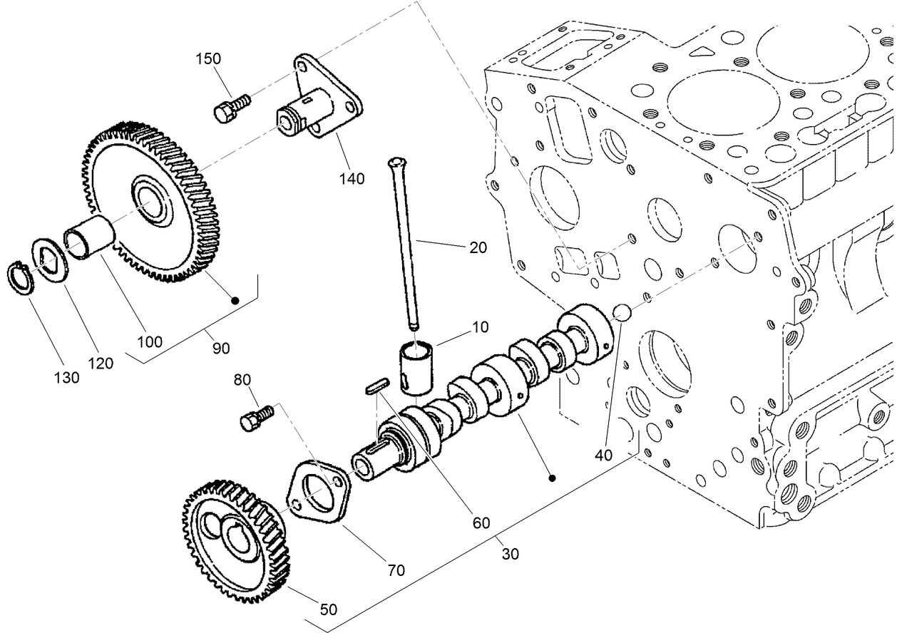 Camshaft and Idle Gear Shaft Assembly