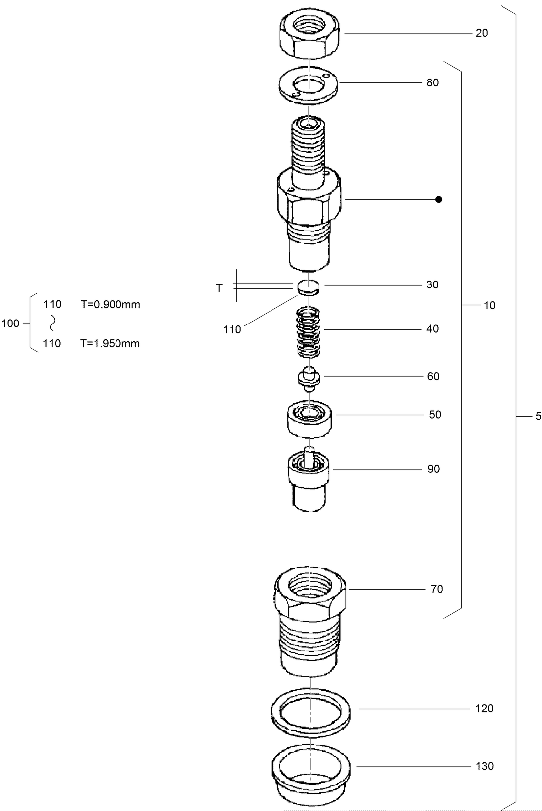 Nozzle Holder Component Assembly