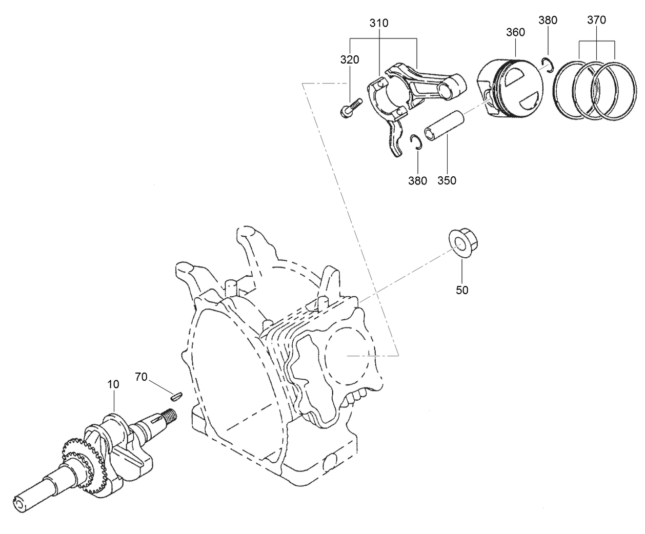 Crankshaft and Piston Assembly