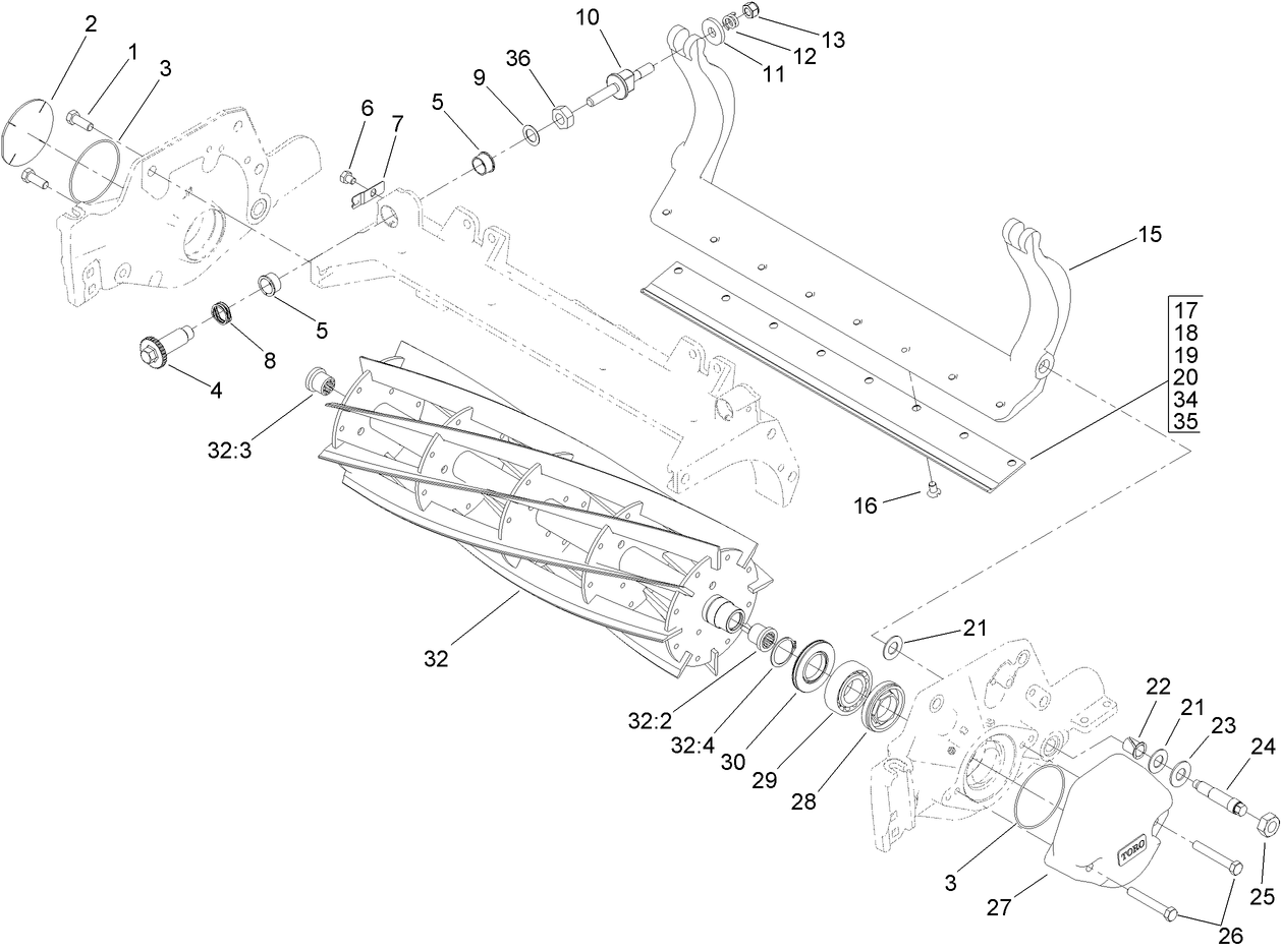 Reel and Bedbar Assembly